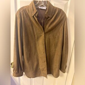 Fully lined lamb suede shirt